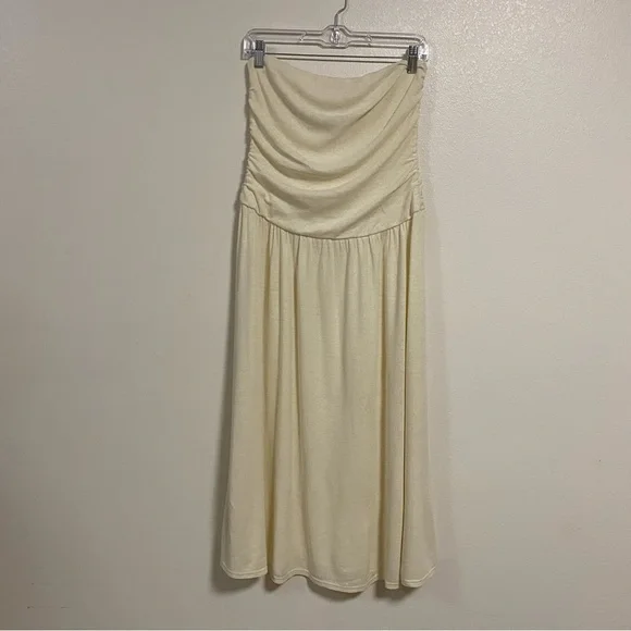 chinese dress ladies MAXINE Celeste Linen Mix Tube Top Midi Dress| Wild Dove Boutique